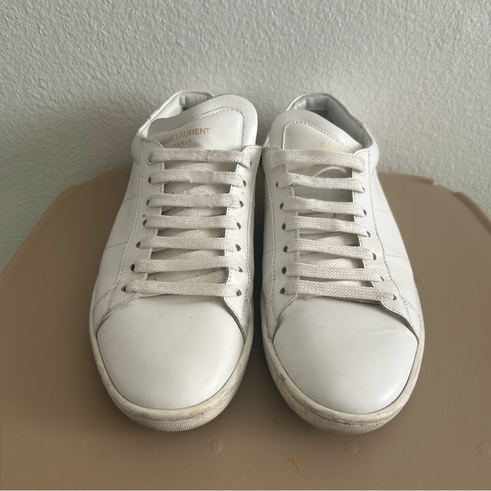Saint Laurent Andy sneakers in white leather - Picture 8 of 10
